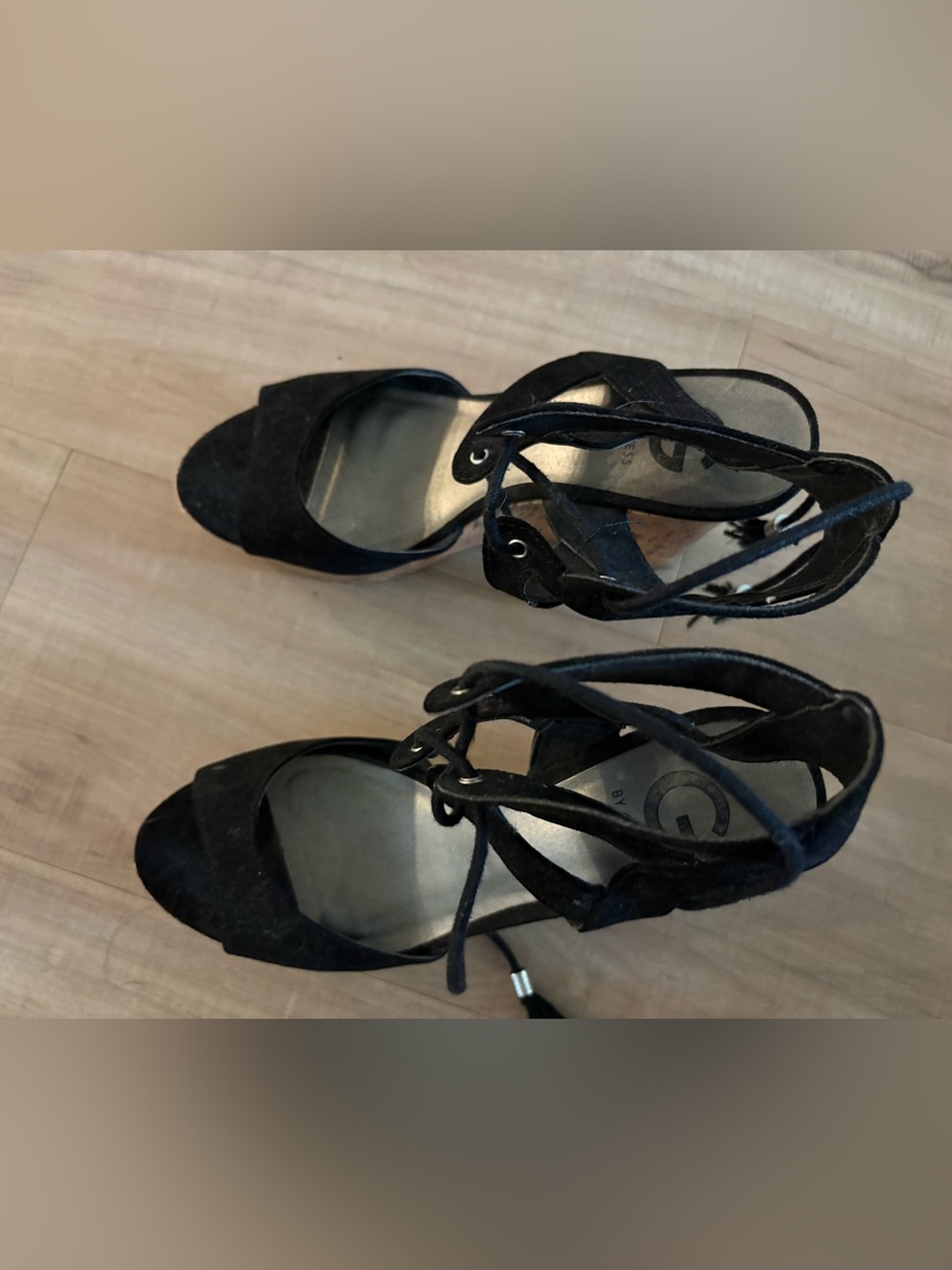 Black Lace-Up Women’s Heels